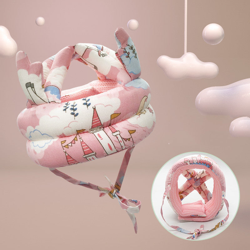 Tiny Tumbles™ Baby Head Protection Cap with Antlers – Soft Safety Helmet for Crawling & First Steps