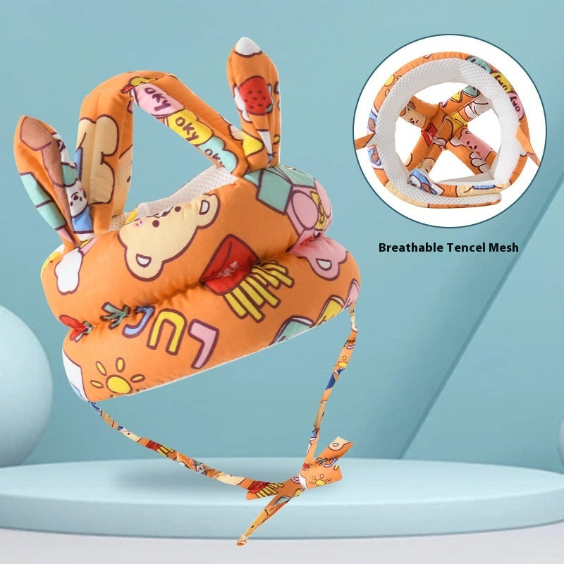 Tiny Tumbles™ Baby Head Protection Cap with Ears – Soft Safety Helmet for Crawling & First Steps